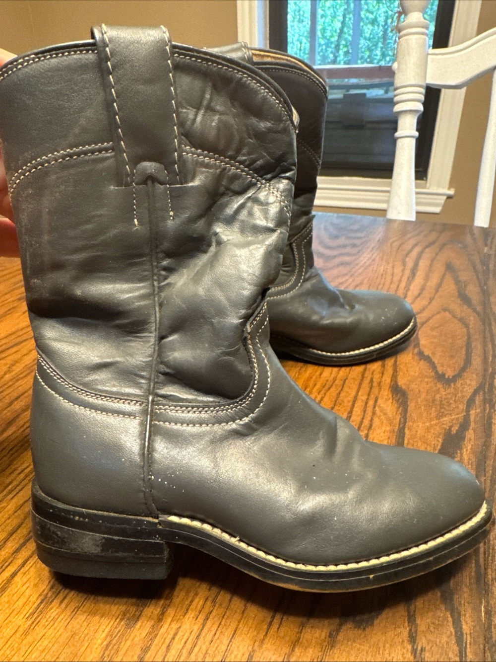 Toddler Cowboy Boots Justin 8.5 Grey